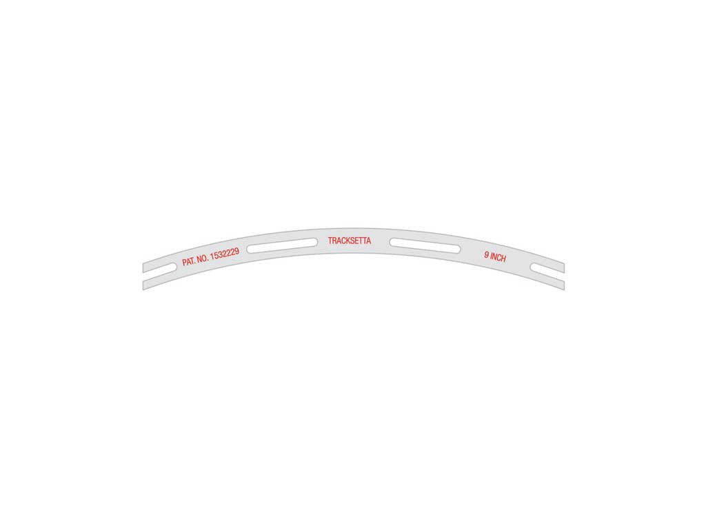 Peco NT-9 N Tracksetta Track Laying Template -- 9" 22.8cm Radius Curve