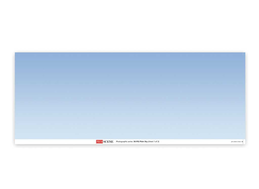 Peco SKP-02 Backscene Photographic Background 95 x 13" 240 x 33.3cm -- Plain Sky