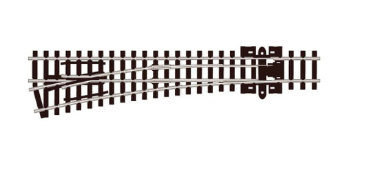 Peco N Code 80 Medium Radius #6 Turnout - Streamline -- Left Hand, Insulfrog - PPCSL396