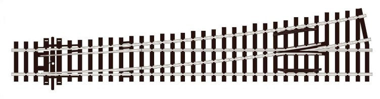 Peco Code 100 Large Radius Turnout - Streamline -- Left Hand, Insulfrog - PPCSL89