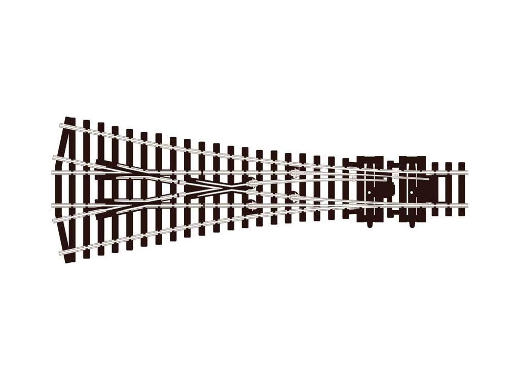 Peco Code 100 Streamline Three-Way Turnout w/Medium Radius -- Electrofrog - PPCSLE99