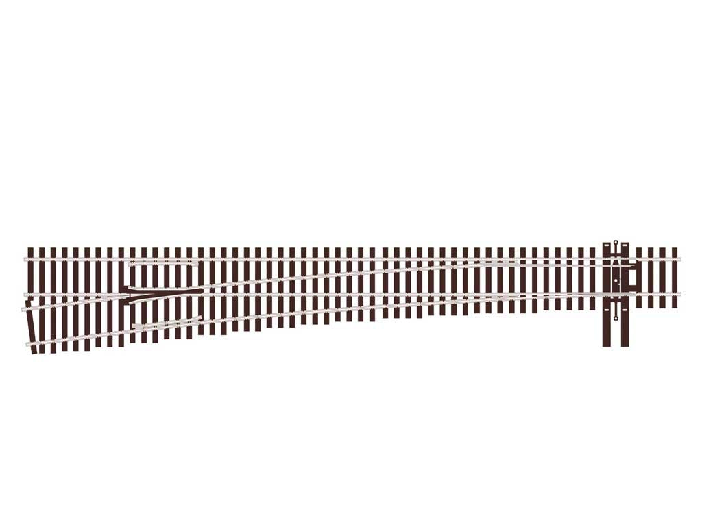 Peco SL-U7082 HO Code 70 #8 Turnout - Unifrog -- Left Hand