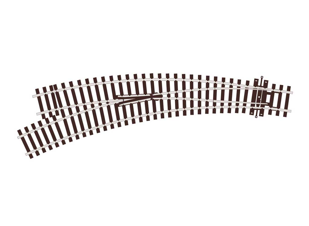 Peco SL-U77 HO Code 100 Small Radius Unifrog Turnout - Streamline -- Left Hand