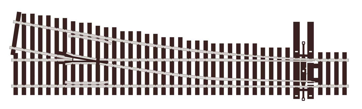 Peco North American-Style Code 83 #6 Turnout - Streamline -- Right Hand, Unifrog - PPCSLU8361