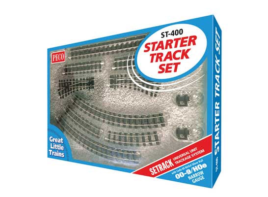 Peco ST-400 HOn30 - HOe Narrow Gauge Starter Track Set - Setrack -- Oval with Two Spurs
