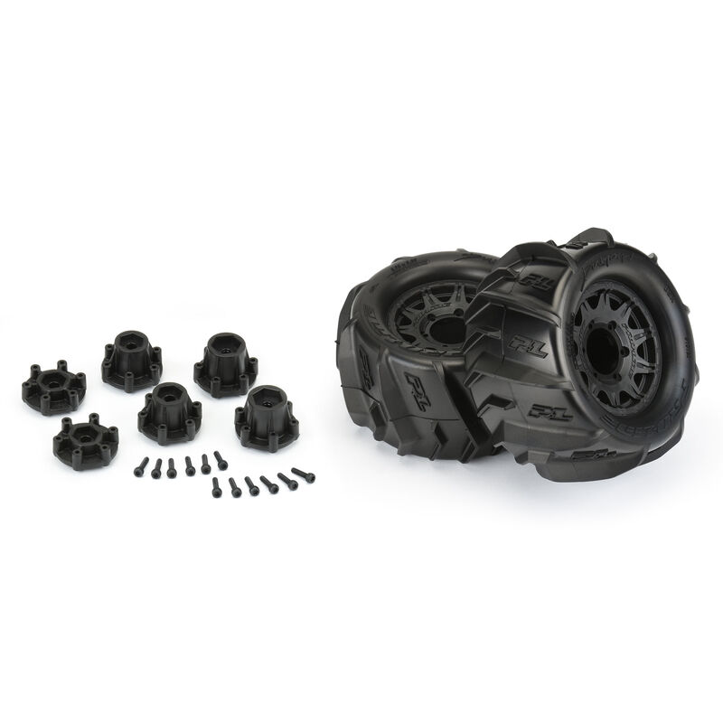 Pro-Line Racing Dumont 2.8" Sand/Snow MTD Raid Blk Whls F/R - PRO1019310