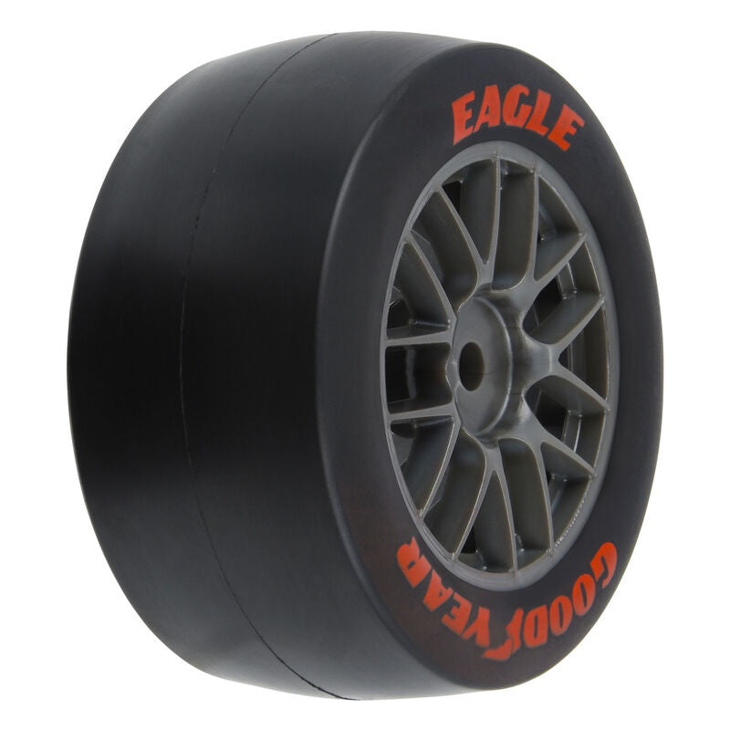 Pro-Line 1/12 Goodyear Eagle Option Tire F/R MTD Gray Wheels (4): Losi NASCAR