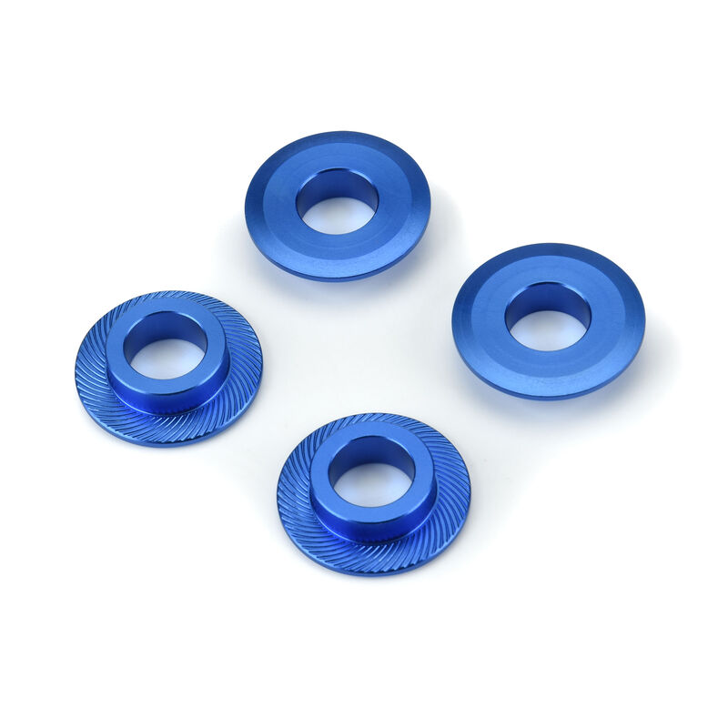 Pro-Line 1/5 Billet Adapter Washer Aluminum F/R (4) Blue - PRO637900