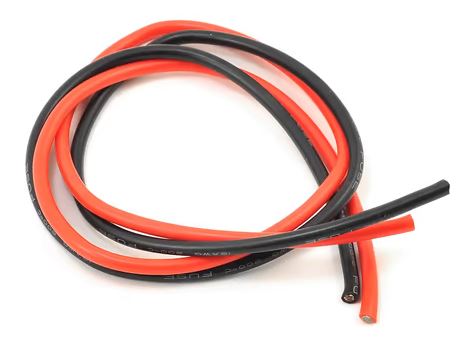 Proteck RC 12AWG Red & Black Silicone Wire (2ft/610mm) - PTK5614