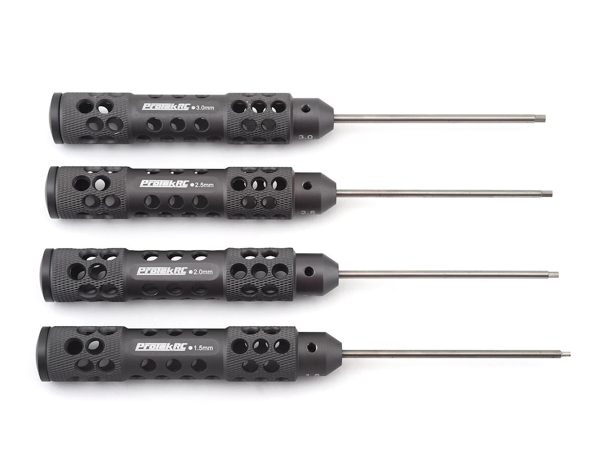 Proteck RC "TruTorque SL" Metric Hex Driver Set (4) (1.5mm, 2.0mm, 2.5mm, 3.0mm) - PTK8416