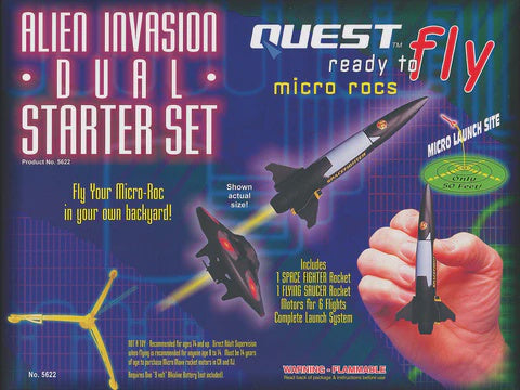 Quest Rockets - Alien Invasion Dual Micro Rocket Starter Set