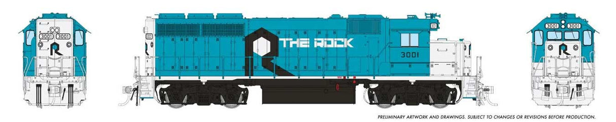 Rapido Trains HO EMD GP40 (DC/Silent): Rock Island (RI) - Blue Scheme: #3001
