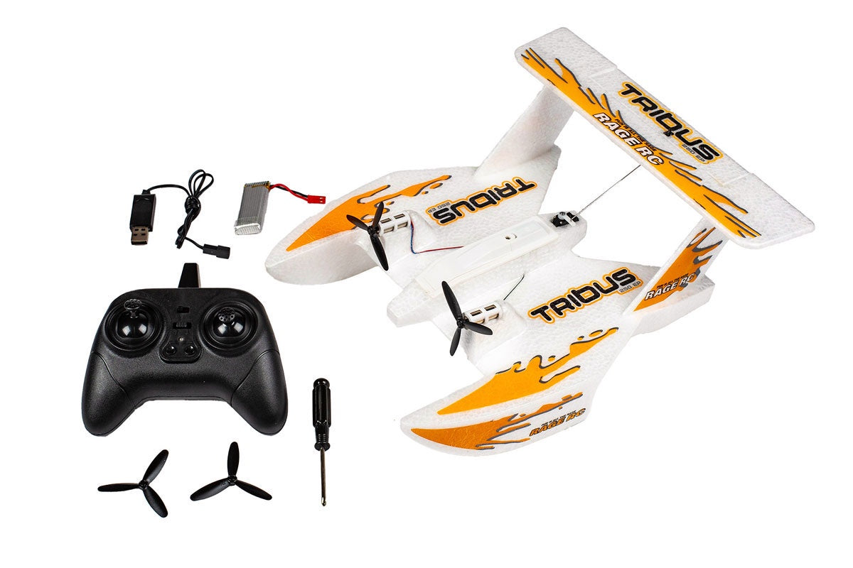 Rage RC Tribus 250 Electric Powered RTF Amphibious Aircraft; Orange