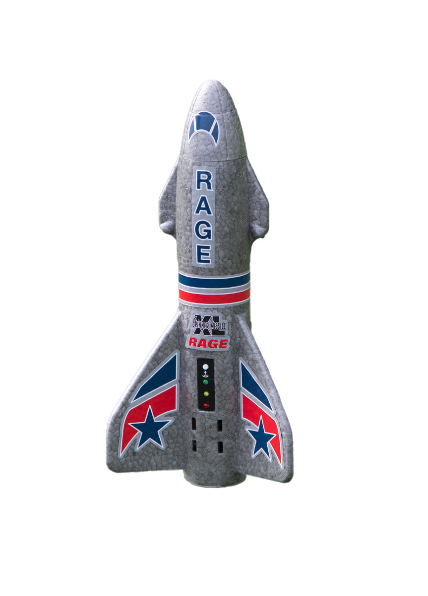 Rage RC Spinner Missile XL Electric Free-Flight Rocket with Parachute & LEDs, Gray - RGR4150G