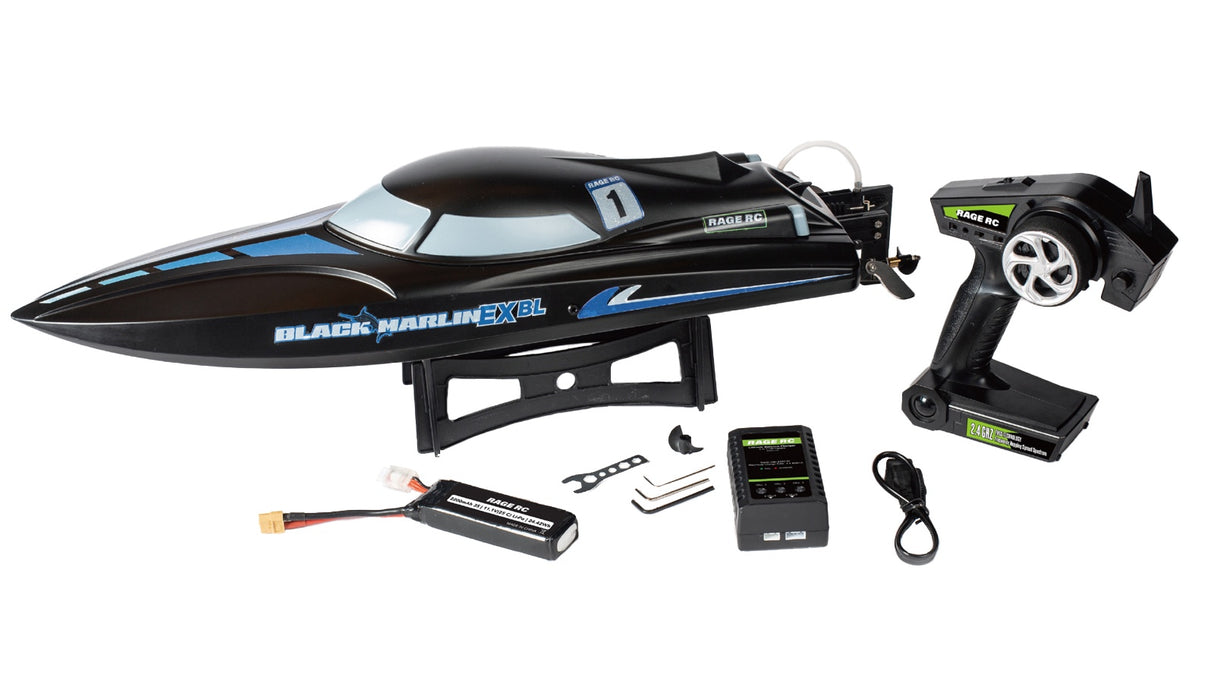 Rage RC Black Marlin EX Brushless RTR Boat - RGRB1405