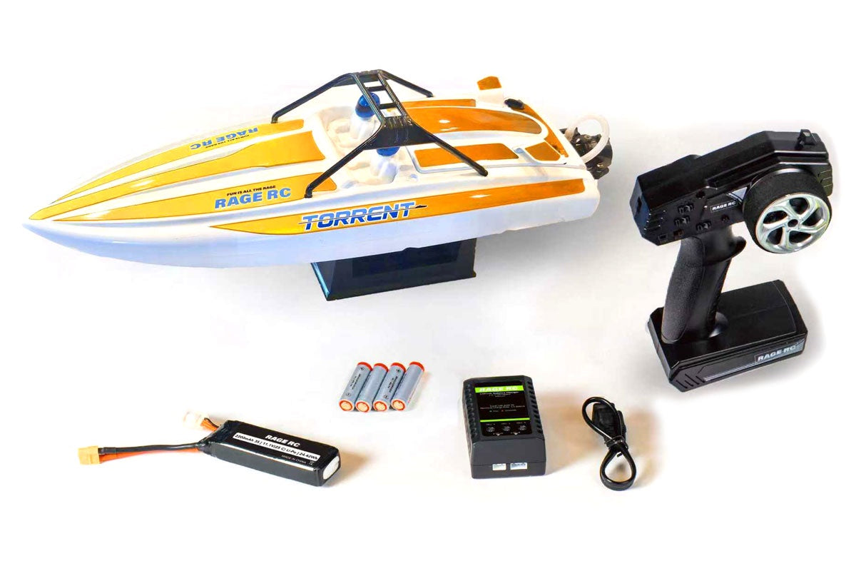 Rage RC Torrent 450BL RTR Jet Boat, Red