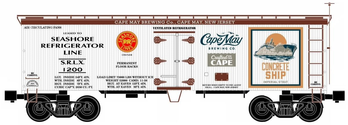 Ready Made Trains O Woodside Reefer Concrete Ship Cape May Brewing