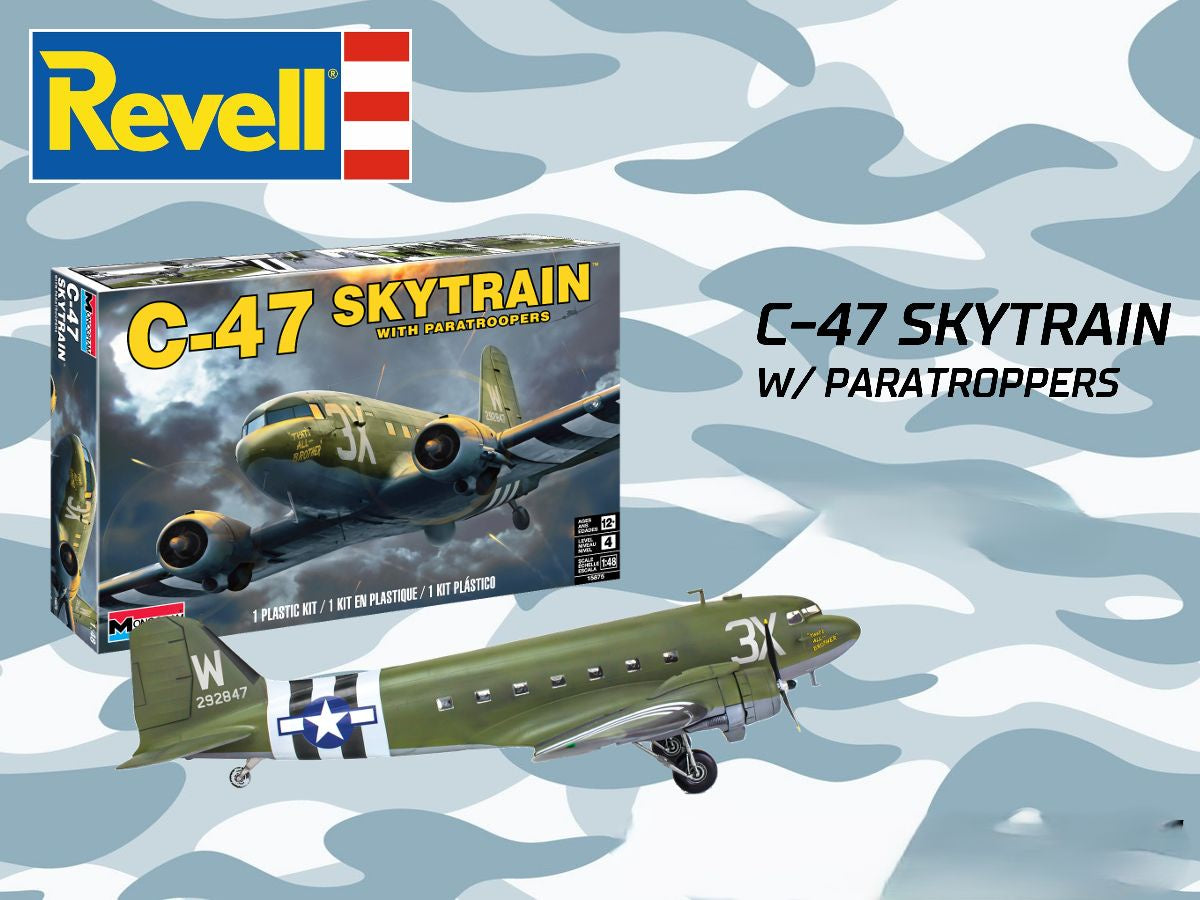 Revell 15875 C-47 Skytrain 1/48 Scale Skill 4 Plastic Model Kit