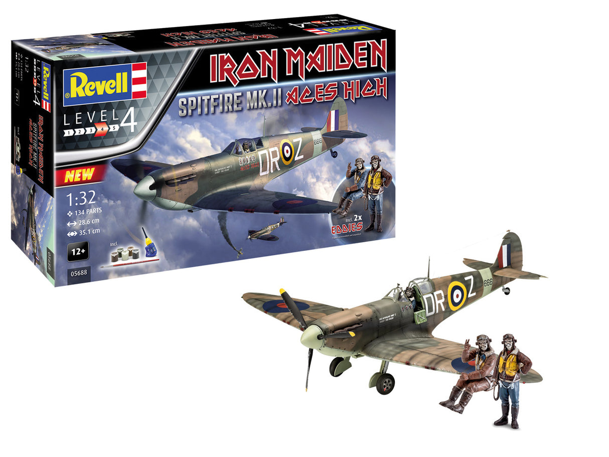 Revell 1/32 Iron Maiden Aces High Spitfire MK.II Gift Set - RMX805688