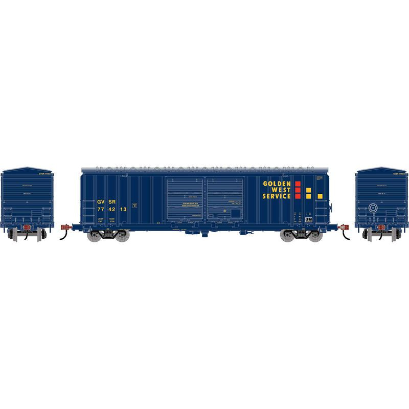 Roundhouse HO 50' FMC 5283 Double Door Box Car, Golden West Service (GVSR) #774213