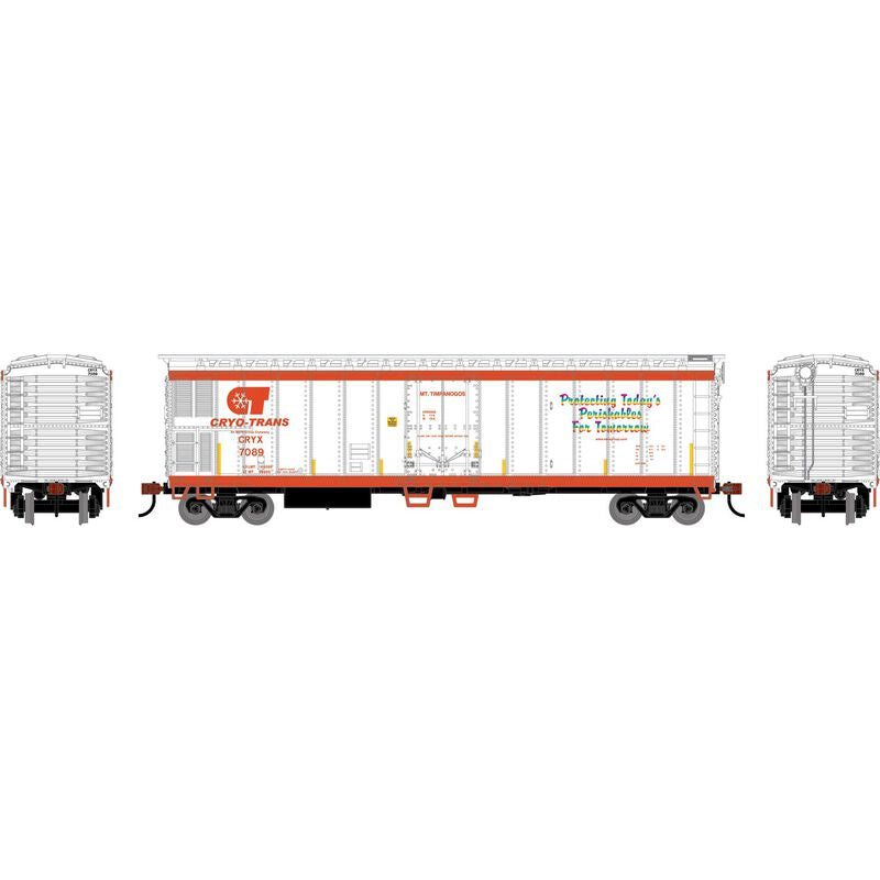 Roundhouse HO 50' Smooth Side Mechanical Reefer, CRYX 'Mt. Timpanogos' #7089