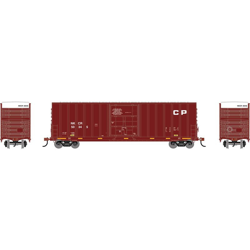 Roundhouse HO 50' Exterior Post High Cube Plug Door Box Car, Nebraska, Kansas, Colorado Railway (NKCR)#50345