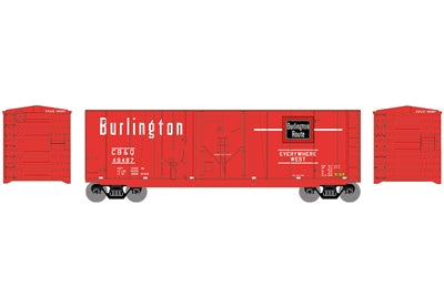 Roundhouse HO 40' Grain Box Car, CB&Q #49487 - RND1003