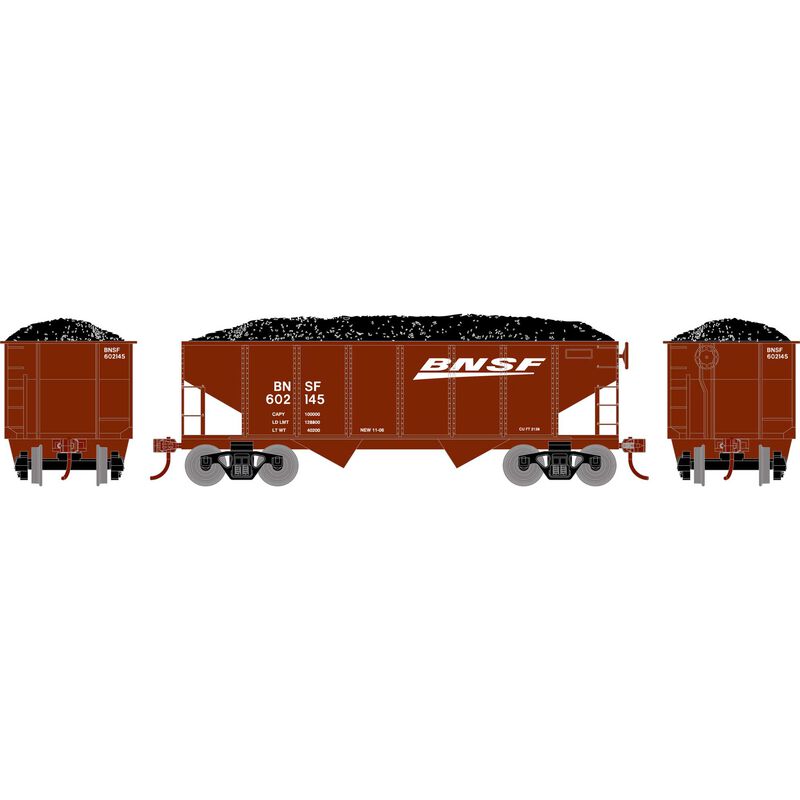 Roundhouse HO 34' Ribbed Hopper, BNSF #602145 - RND1041