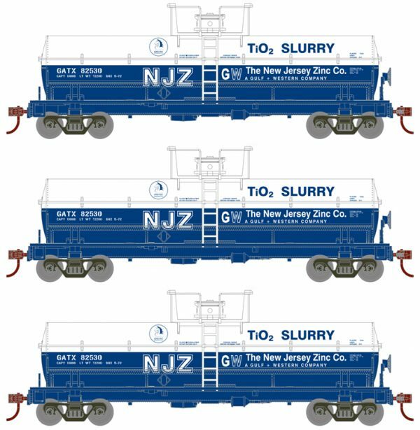 Roundhouse HO Chemical Tank, GATX (3) - RND1104