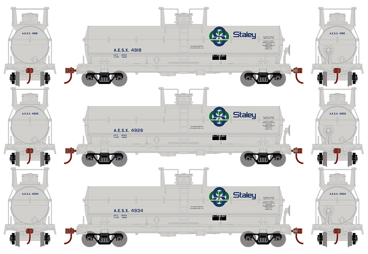Roundhouse HO Chemical Tank, Staley (3) - RND1129