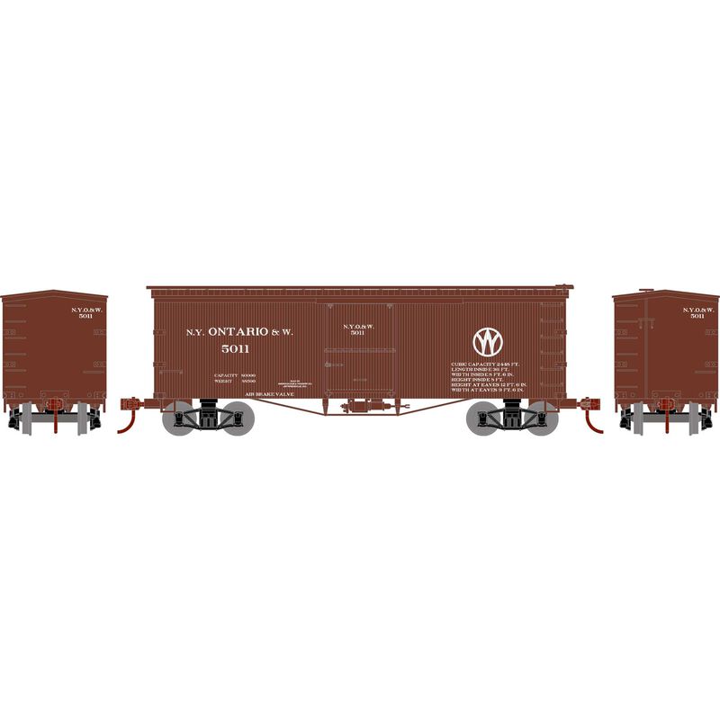 Roundhouse HO 36' Old Time Wood Box, NYO&W #5011 - RND1158