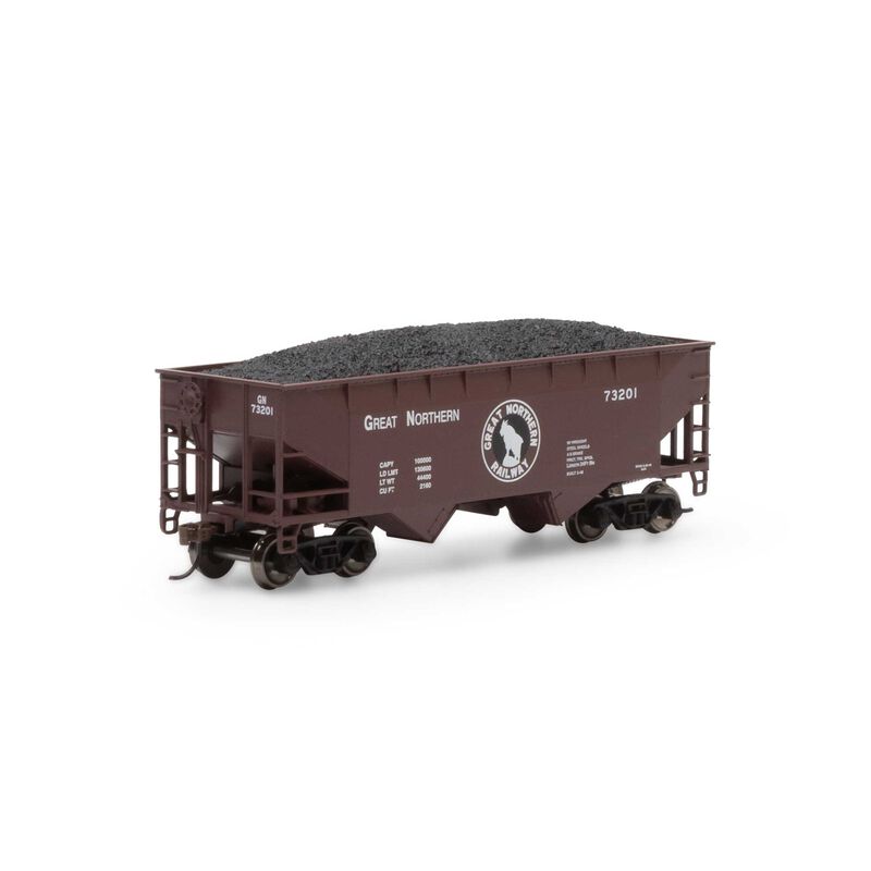 Roundhouse HO 34' 2-Bay Offset Open Hopper, GN #73201 - RND1288