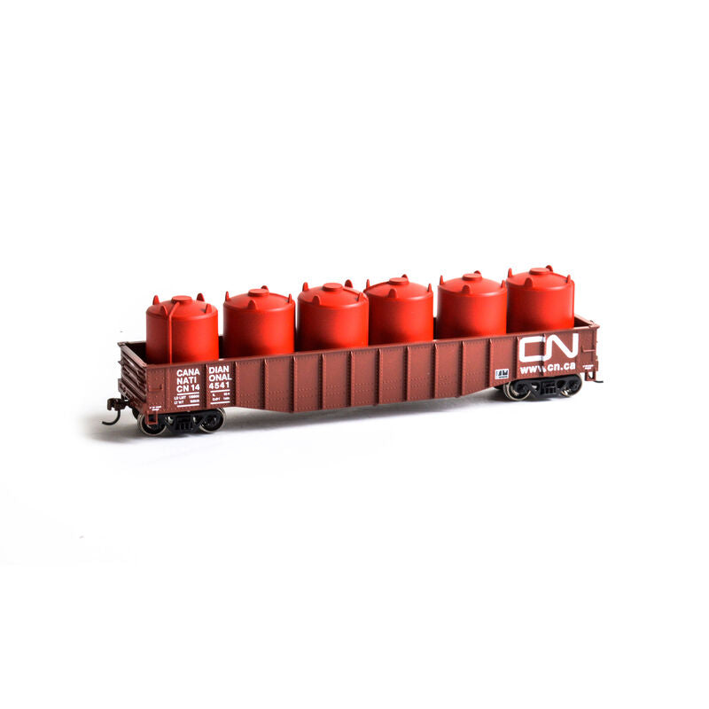 Roundhouse HO 50' Gondola w/Canisters Load, CN #144541 - RND14801