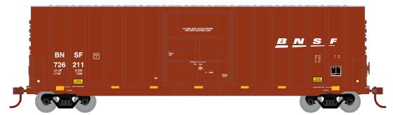 Roundhouse HO 50' Ext Post High Cube Plug Box, BNSF #726312 - RND14911
