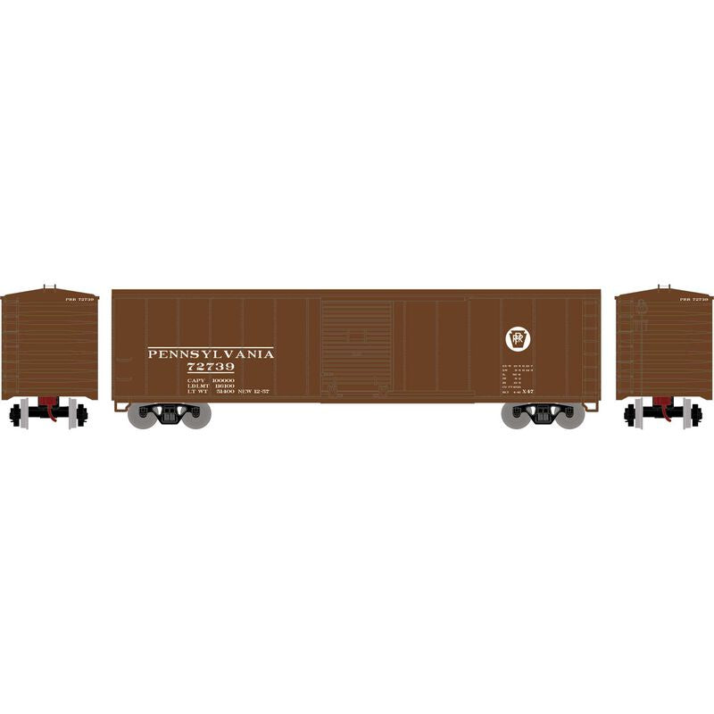 Roundhouse HO 50' PS-1 Single Sliding Door Box, Pennsylvania Railroad (PRR) #72739