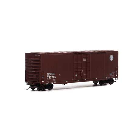 Roundhouse HO 50' Smooth HC Plug Box, BNSF/Round Logo #712785 - RND1659