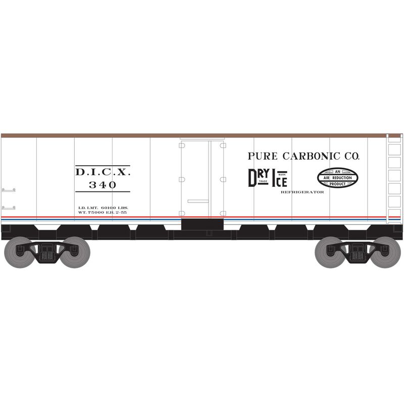 Roundhouse HO 40' Steel Reefer, DICX #340 - RND2195