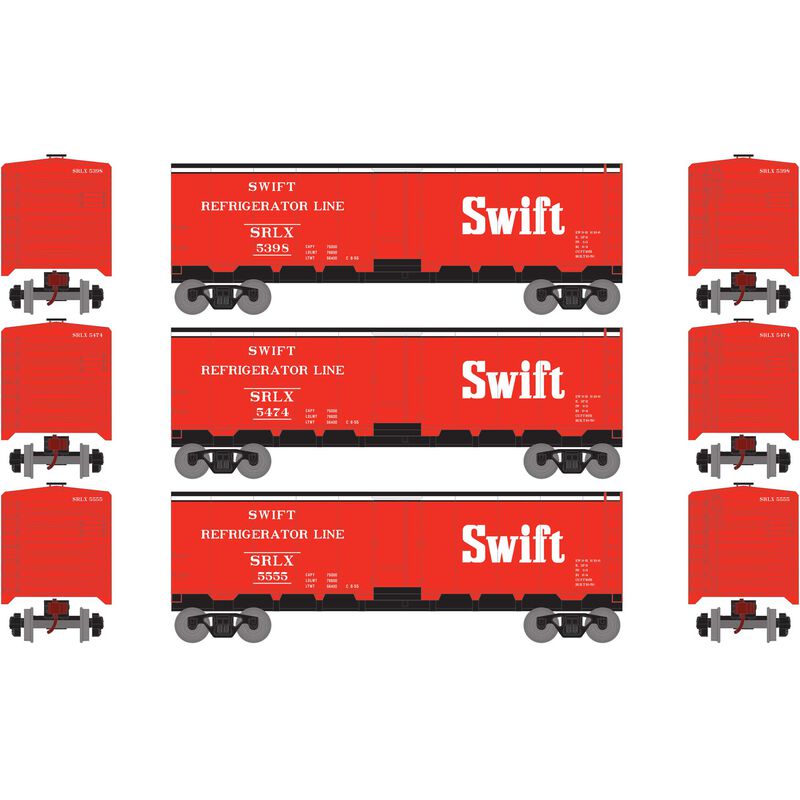 Roundhouse HO 40' Steel Reefer, Swift (3) - RND2270