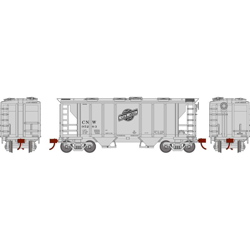 Roundhouse HO PS-2 2003 2-Bay Covered Hopper, C&NW #95203 - RND2389