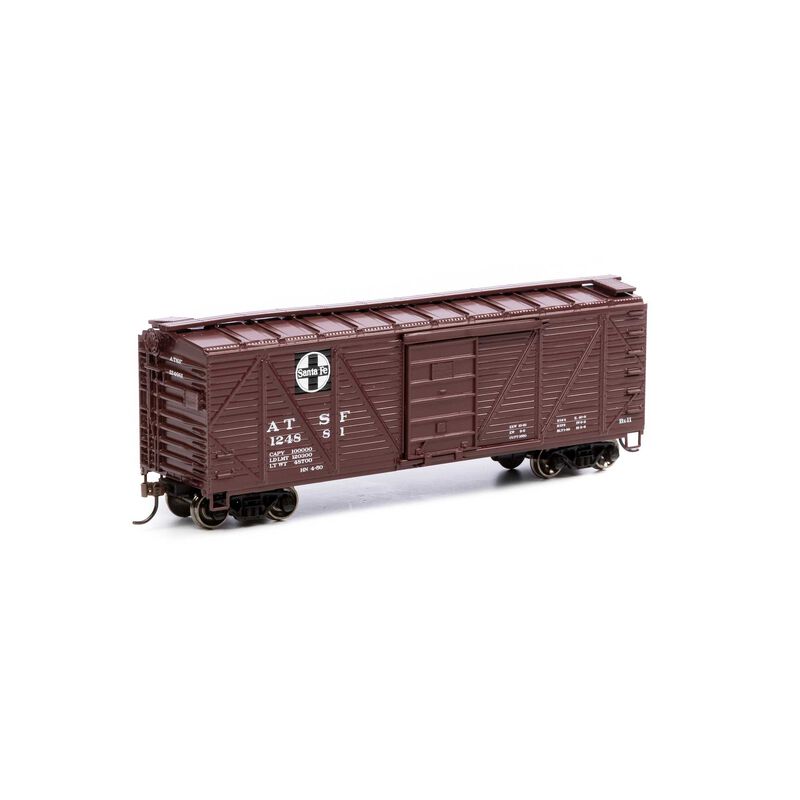 Roundhouse HO 40' Ribbed Wooden Box, SF #124881 - RND2879