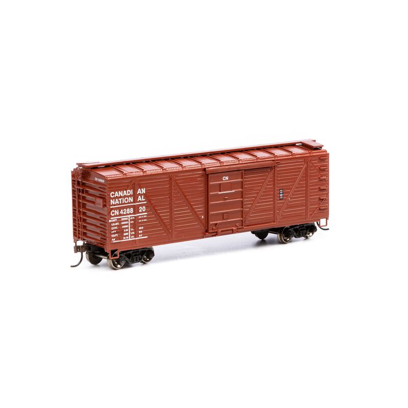 Roundhouse HO 40' Ribbed Wooden Box, CN #428820 - RND2885
