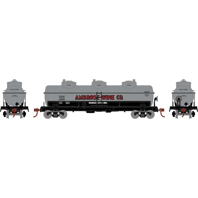 Roundhouse HO 3-Dome Tank, NATX #6300 - RND3187