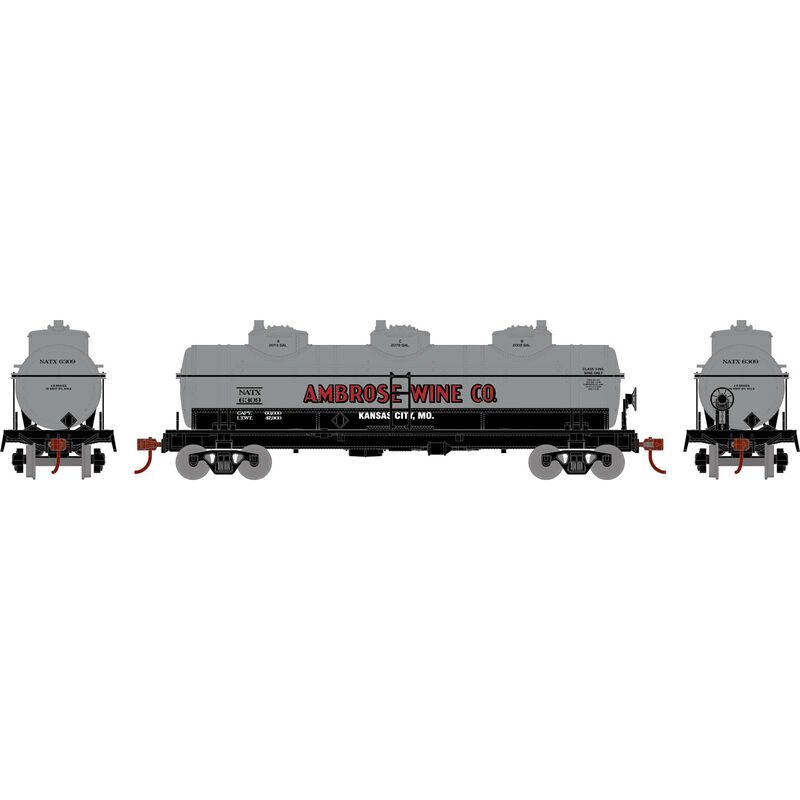 Roundhouse HO 3-Dome Tank, NATX #6309 - RND3188