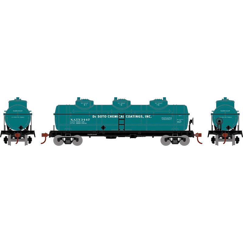Roundhouse HO 3-Dome Tank, NATX #3447 - RND3191