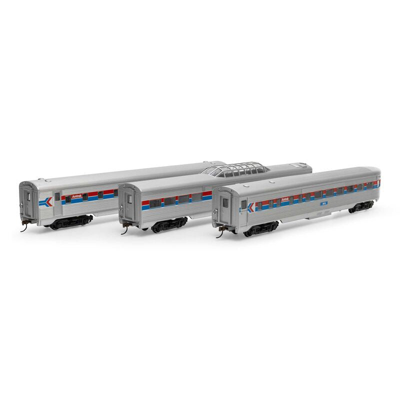 Roundhouse HO Streamline Passenger Cars, AMTK (3) - RND79121