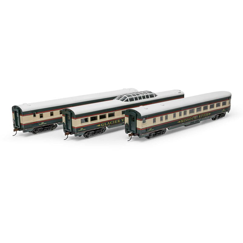 Roundhouse HO Streamline Passenger Cars, BN #1 (3) - RND79123