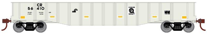 Roundhouse HO 50' Gondola, CR/Quality/Grey #56410 - RND82083