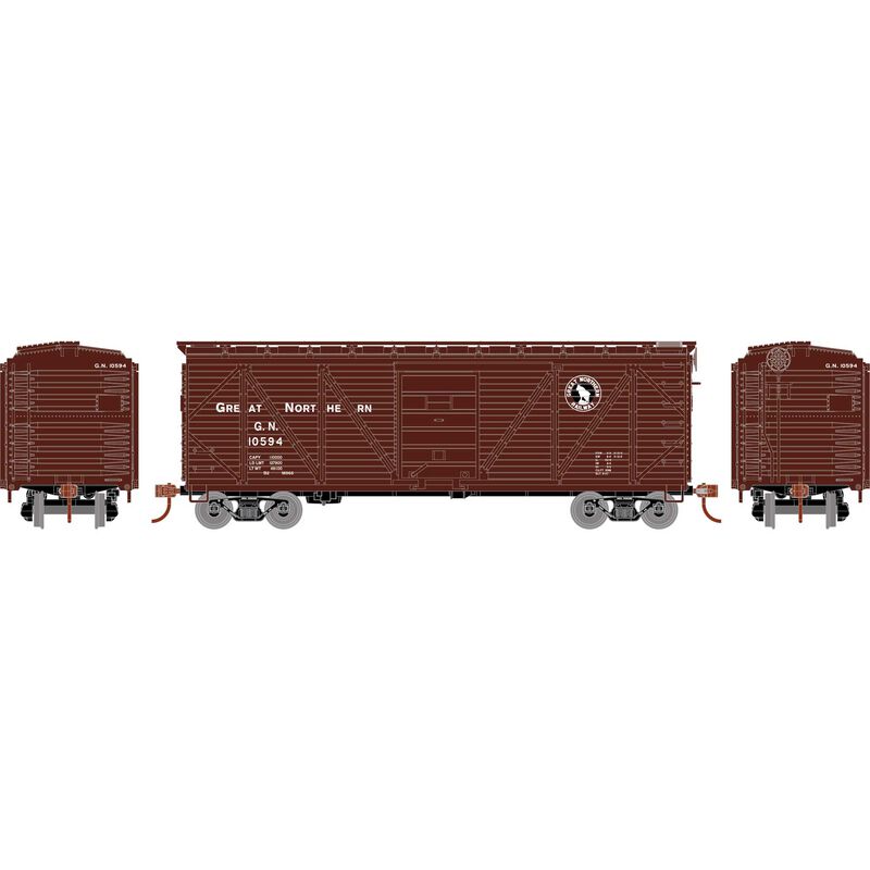 Roundhouse HO 40' Single Sheathed Box, GN #10594 - RND85836