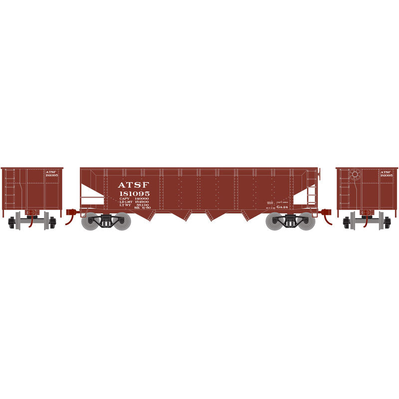 Roundhouse HO 40' 4-Bay Offset Hopper w/Coal Load, SF #181095 - RND88000