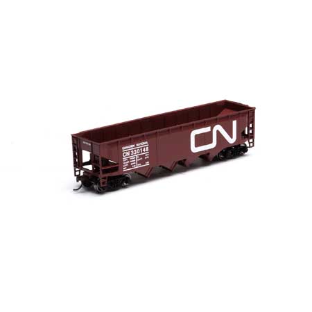 Roundhouse HO 40' 4-Bay Offset Hopper w/Coal Load, CN #330148 - RND88006